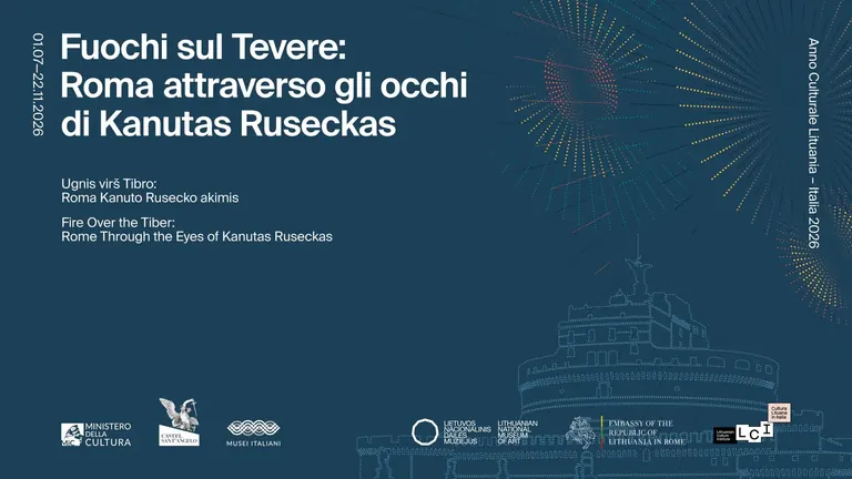 Exposition « Fuochi sul Tevere » consacrée aux peintures de Kanutas Ruseckas, au Castel Sant'Angelo