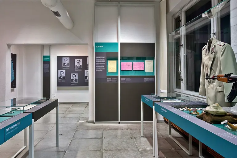 Exhibition room of the permanent exhibition in the Stasi Museum, Berlin