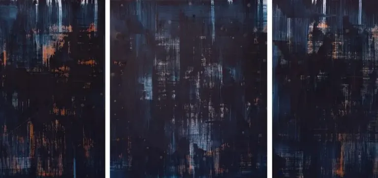 Abstract landscape painting by Angus Nivison