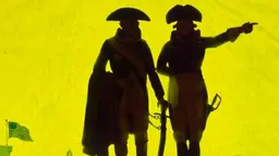 Silhouettes of George Washington and the marquis de La Fayette, key visual of the Musée de l'Armée's American season