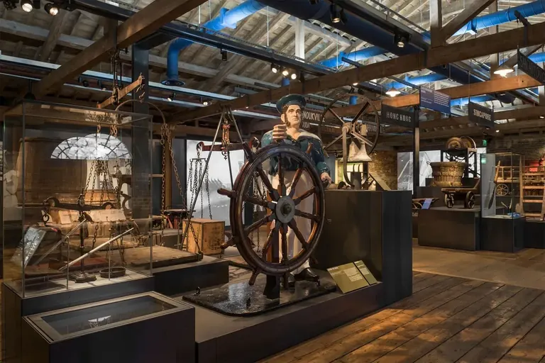 La galeria introductòria històrica del magatzem número 1 de London Museum Docklands
