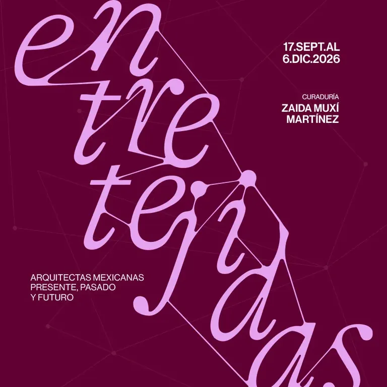 Affiche de l’exposition Entretejidas, Mextrópoli 2026, à San Ildefonso