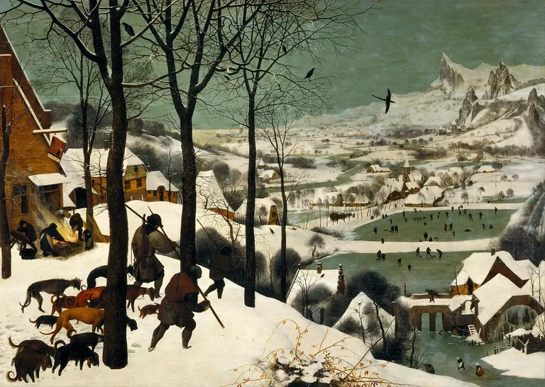 Pieter Bruegel the Elder، الصيادون في الثلج (1565)