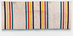 Marie Watt, Witness, a sculptural work using reclaimed blankets and textiles