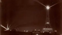 Louis-Gabriel Loppé, Vue de la tour Eiffel et de la Grande Roue, vers 1900, tirage gélatino-argentique