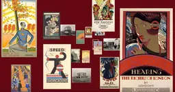 Un conjunt de cartells art déco