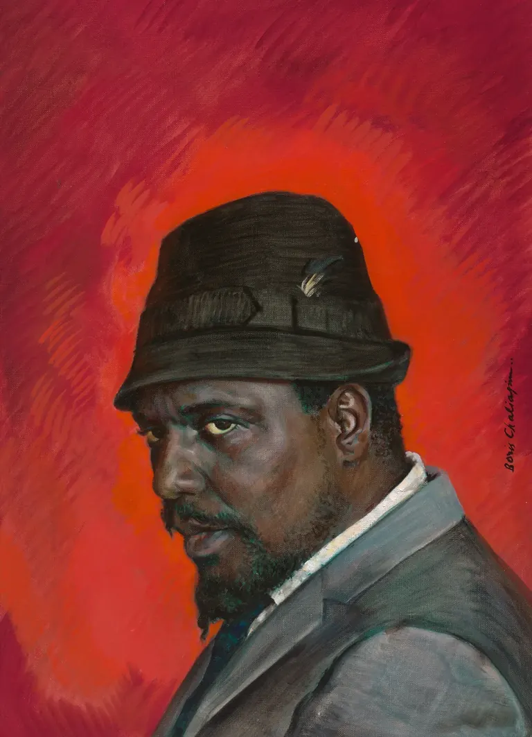 Portrait of jazz pianist Thelonious Monk from the National Portrait Gallery collection, key image for On Stage