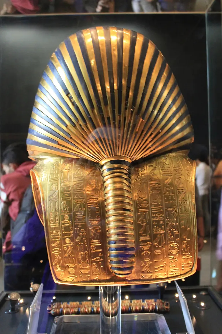 Golden funerary mask of Tutankhamun