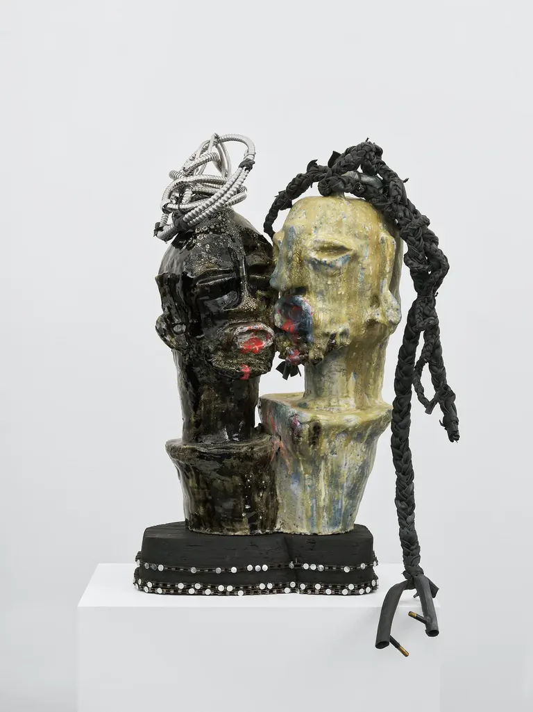 Sculpture by Leilah Babirye from Embaga ya Naki ne Naki (Wedding of Naki and Naki) at the ICA Boston