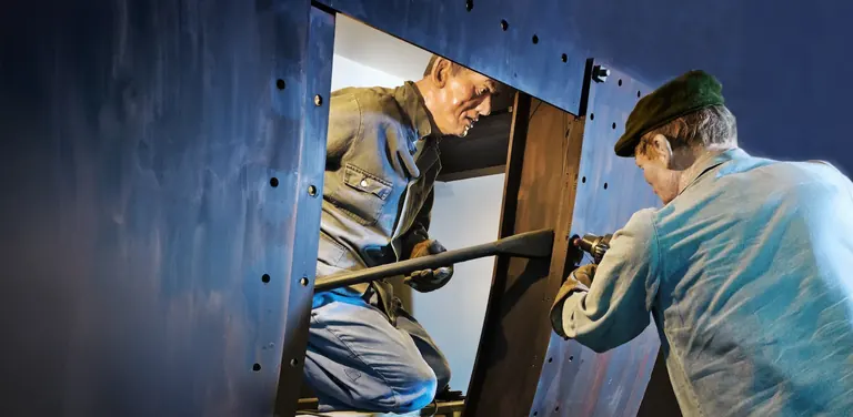 Εικόνα από την έκθεση Industrial Work στο Workers Museum