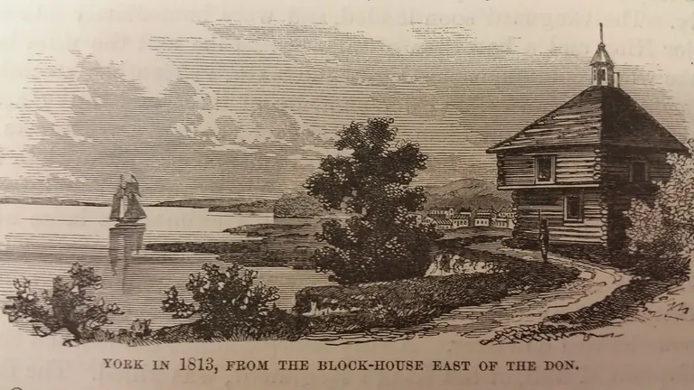 Il·lustració de Benson Lossing de la batalla de York de 1813