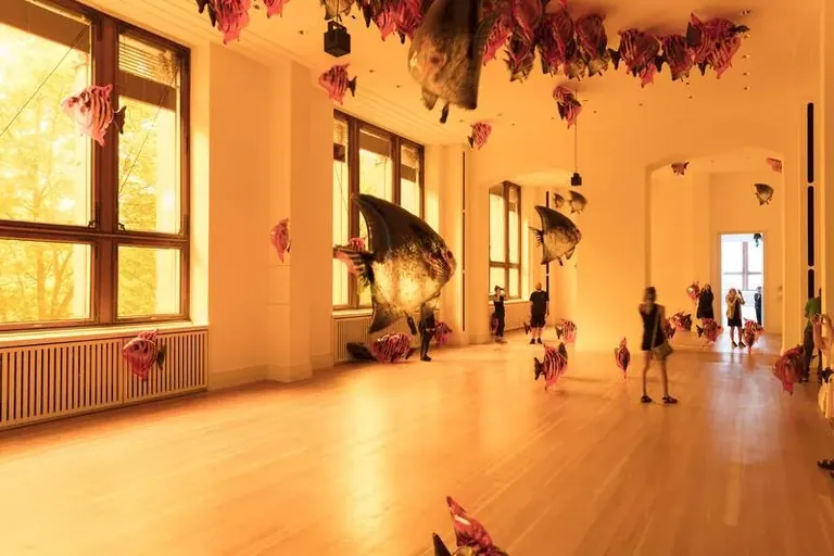 Installation view of Philippe Parreno at Gropius Bau, Berlin, 2018