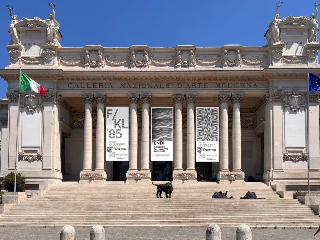 Installation view, After Un percorso di lavoro. Fendi / Karl Lagerfeld 1985, GNAMC Rome