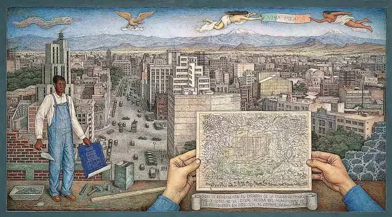 Juan O'Gorman, La Ciudad de México, 1949