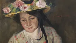 Lovis Corinth, Junge Frau mit Katzen (Young Woman with Cats), 1904, detail
