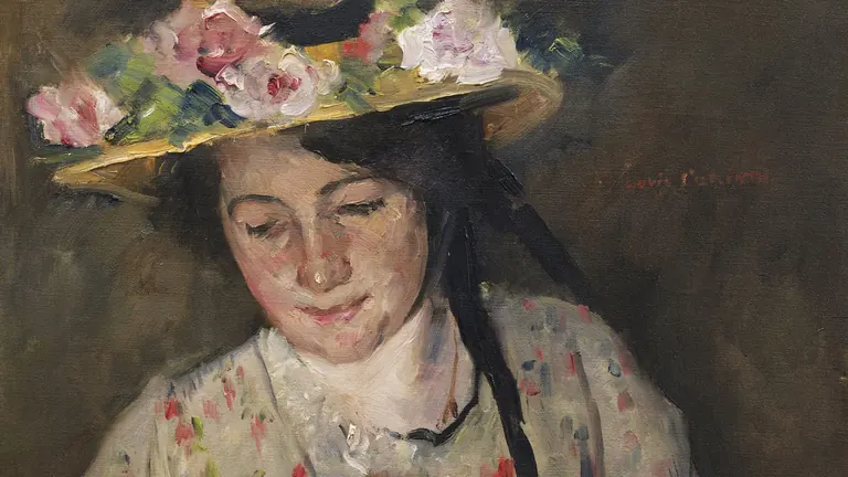 Lovis Corinth, Junge Frau mit Katzen (Young Woman with Cats), 1904, detail