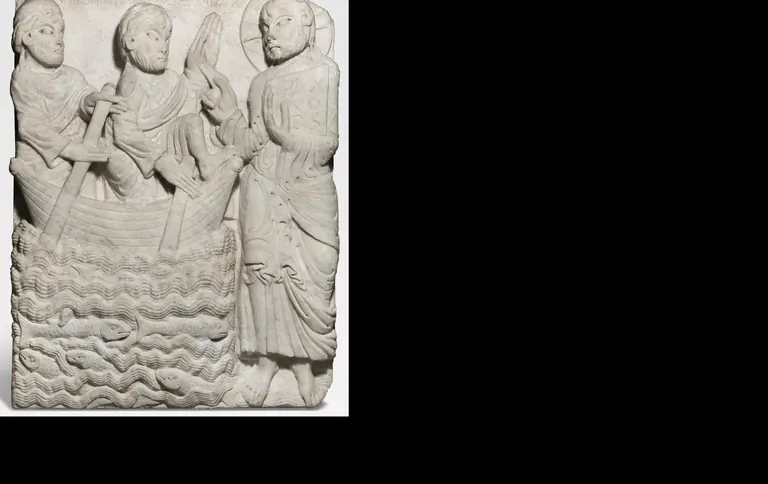 Romanesque relief 'The Appearance of Jesus to His Disciples at Sea', attributed to the Master of Cabestany