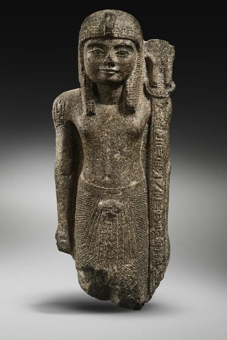 Granite statue of Pharaoh Ramses III, New Kingdom (MEB E-695)