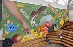 Vue de l’Art Wall de Marcel Pardo Ariza au BAMPFA