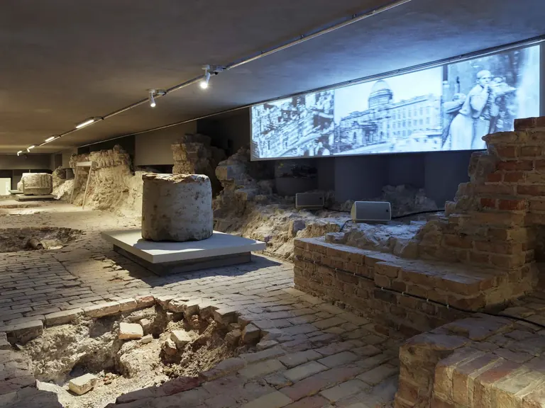 Archaeological remains in the Palace Cellar at the Humboldt Forum
