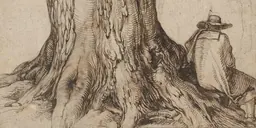 Jacques de Gheyn II, Study of a tree trunk, 1598-1608