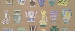 Esquisse de Wilhelm Kåge représentant des décors et des maquettes