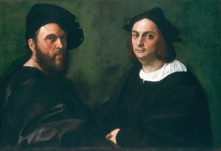 Raphaël, Double Portrait of Navagero and Beazzano (vers 1516)