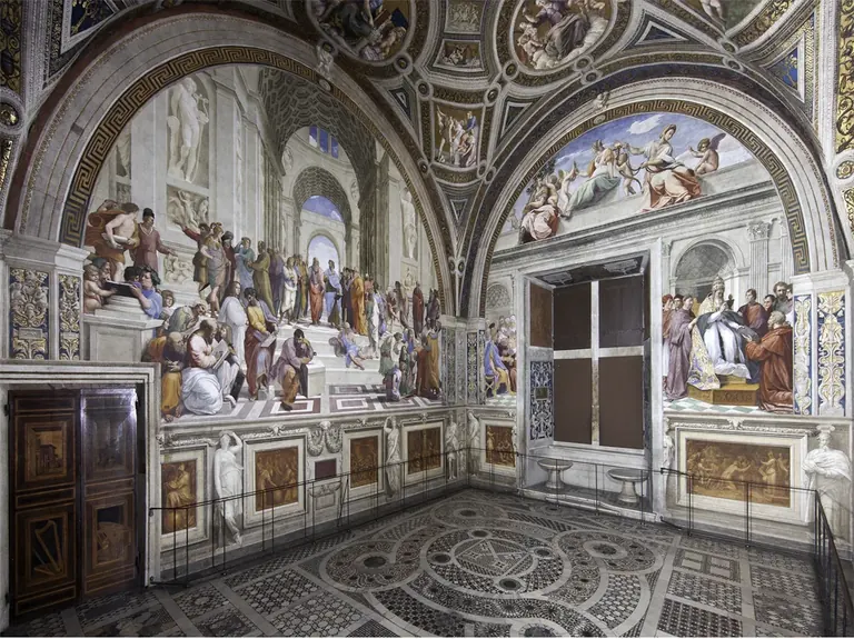 Fresque dans les Chambres de Raphaël, aux musées du Vatican