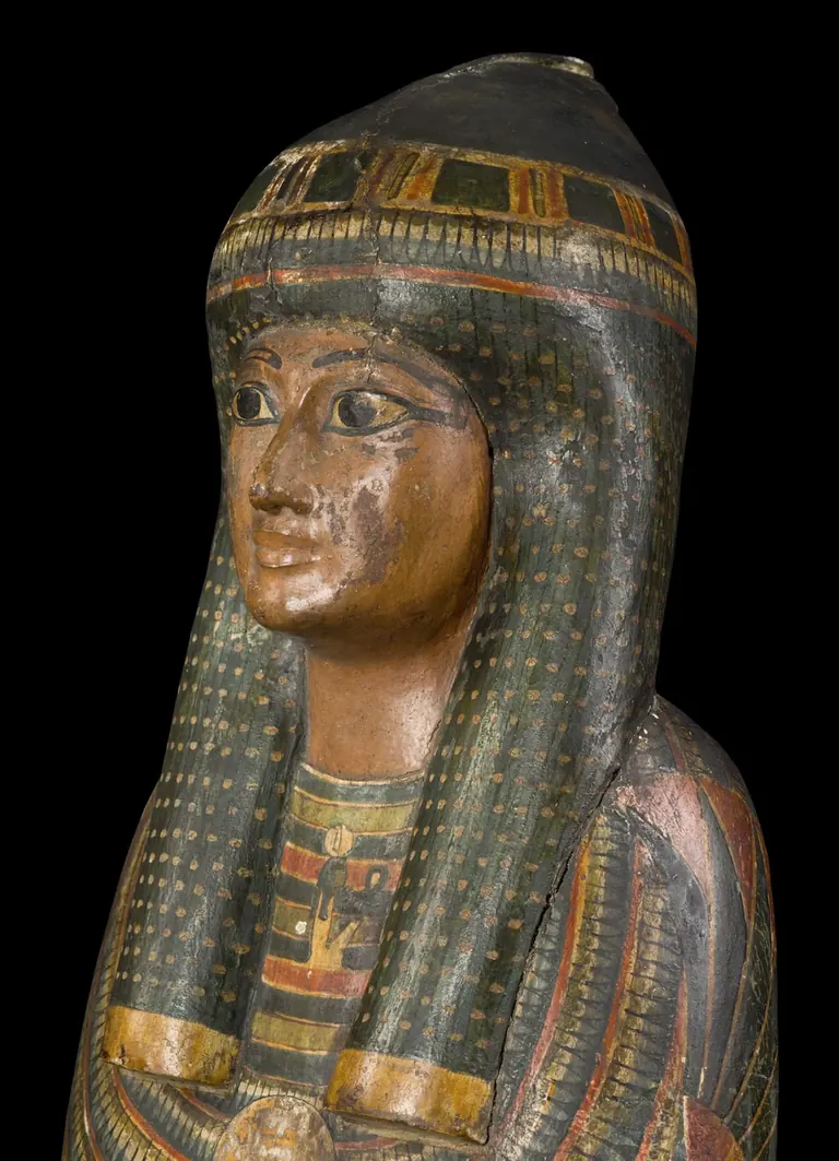 Painted cartonnage of Lady Djedmontuiuesankh, 22nd Dynasty (MEB E-345)