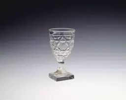 Edo-kiriko and satsuma-kiriko cut glassware on display