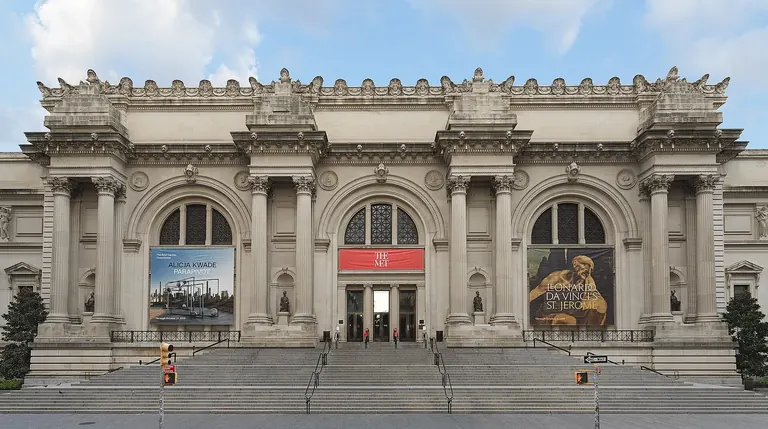The Fifth Avenue Beaux-Arts facade of The Metropolitan Museum of Art, New York