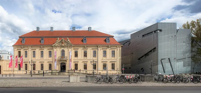 The baroque Old Building and Daniel Libeskind's titanium-zinc zigzag extension of the Jewish Museum Berlin