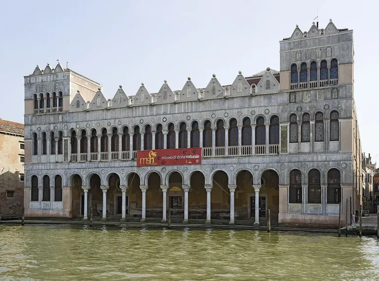 La façade à arcades vénéto-byzantine du Fontego dei Turchi sur le Grand Canal