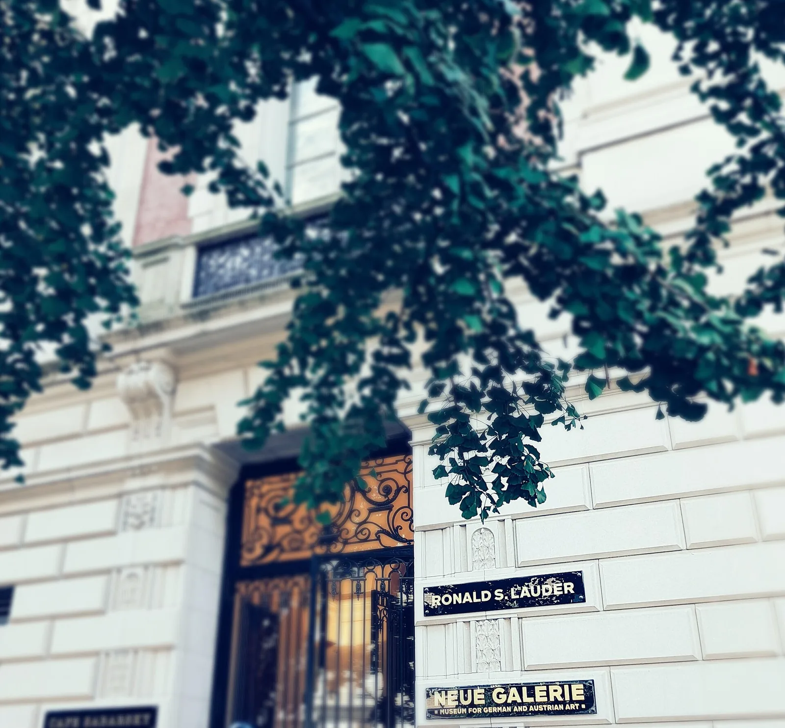 Exterior of the Neue Galerie New York in the William Starr Miller House on Fifth Avenue