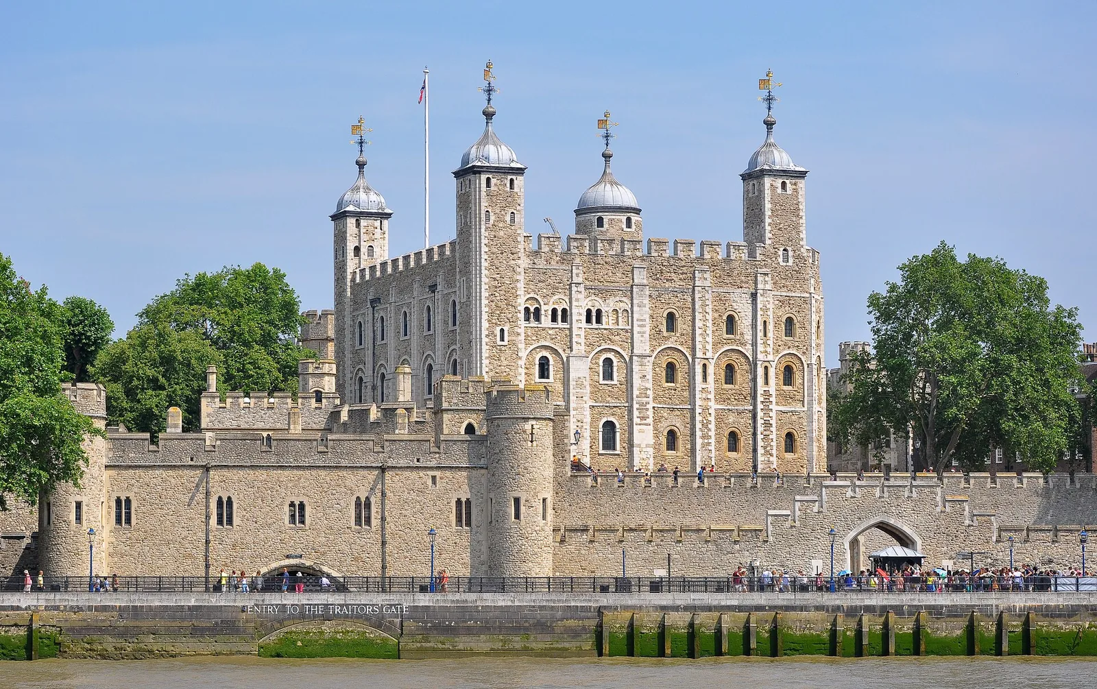 The Tower of London viewed from the River Thames