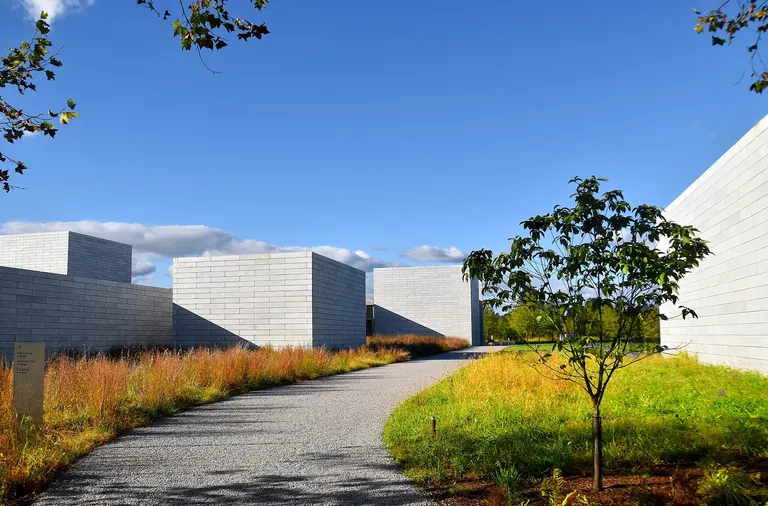 Walkway alongside the cast-concrete Pavilions at Glenstone Museum, Potomac, Maryland