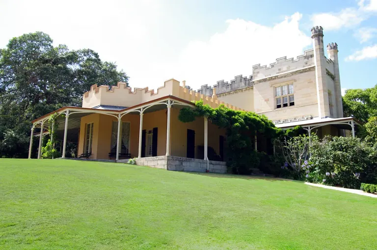 Exterior view of Vaucluse House, a Gothic Revival mansion in Sydney