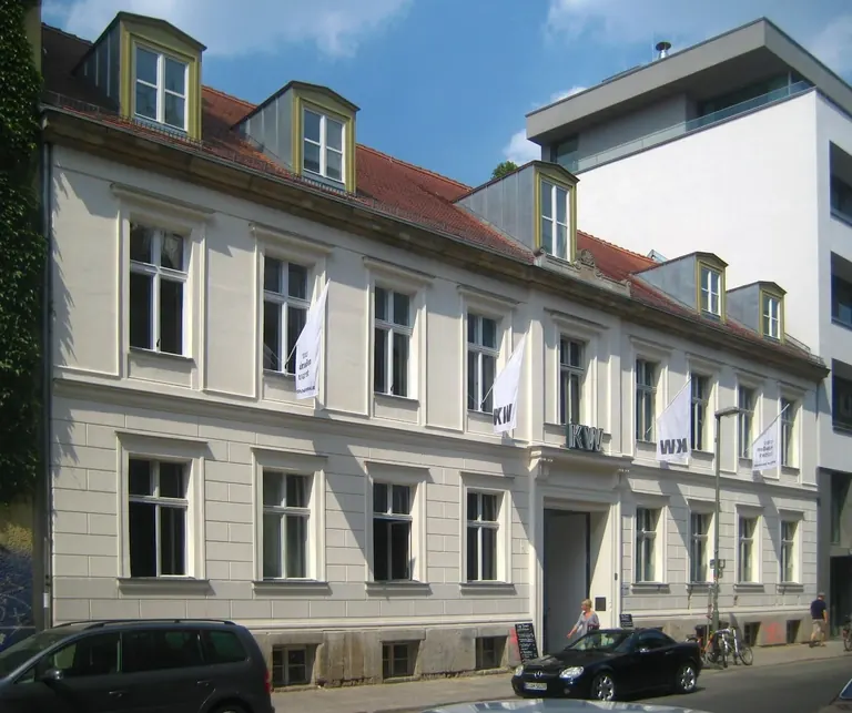 The historic town house at Auguststraße 69 in Berlin-Mitte, street front of KW Institute for Contemporary Art