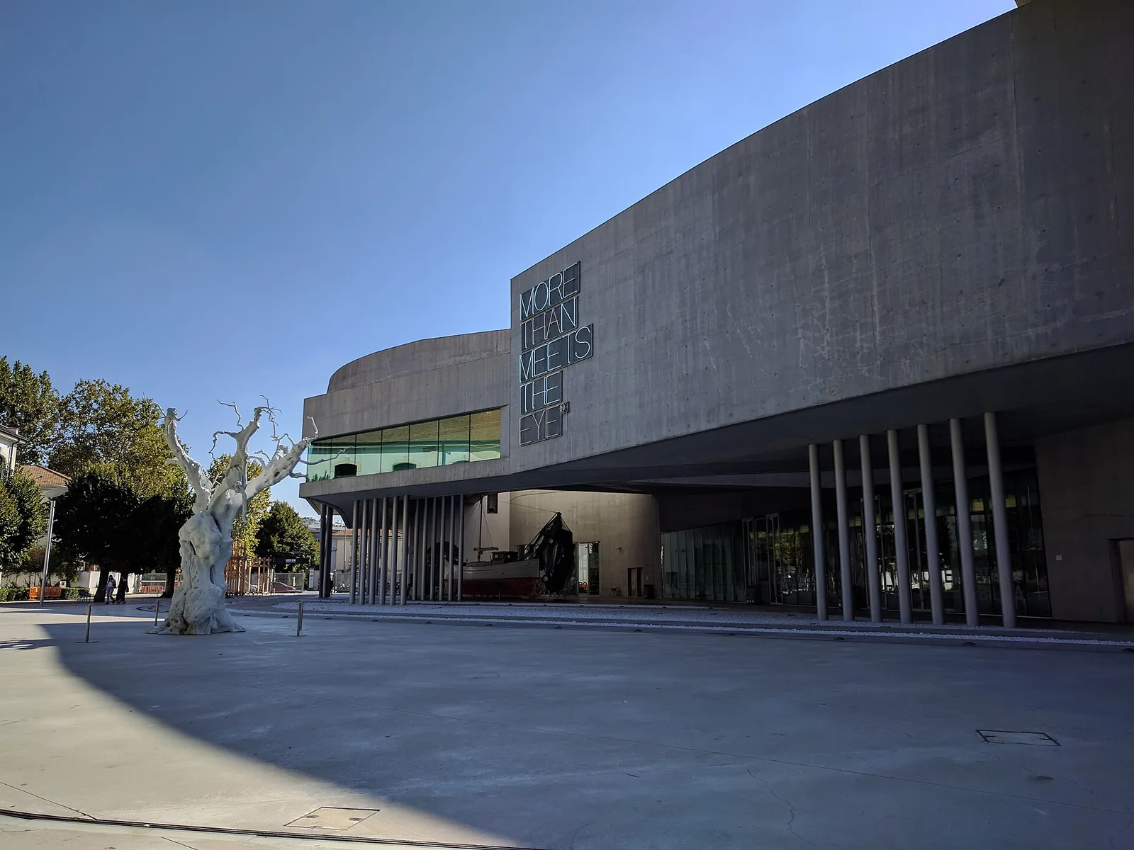 Exterior view of the Zaha Hadid-designed MAXXI museum in Rome