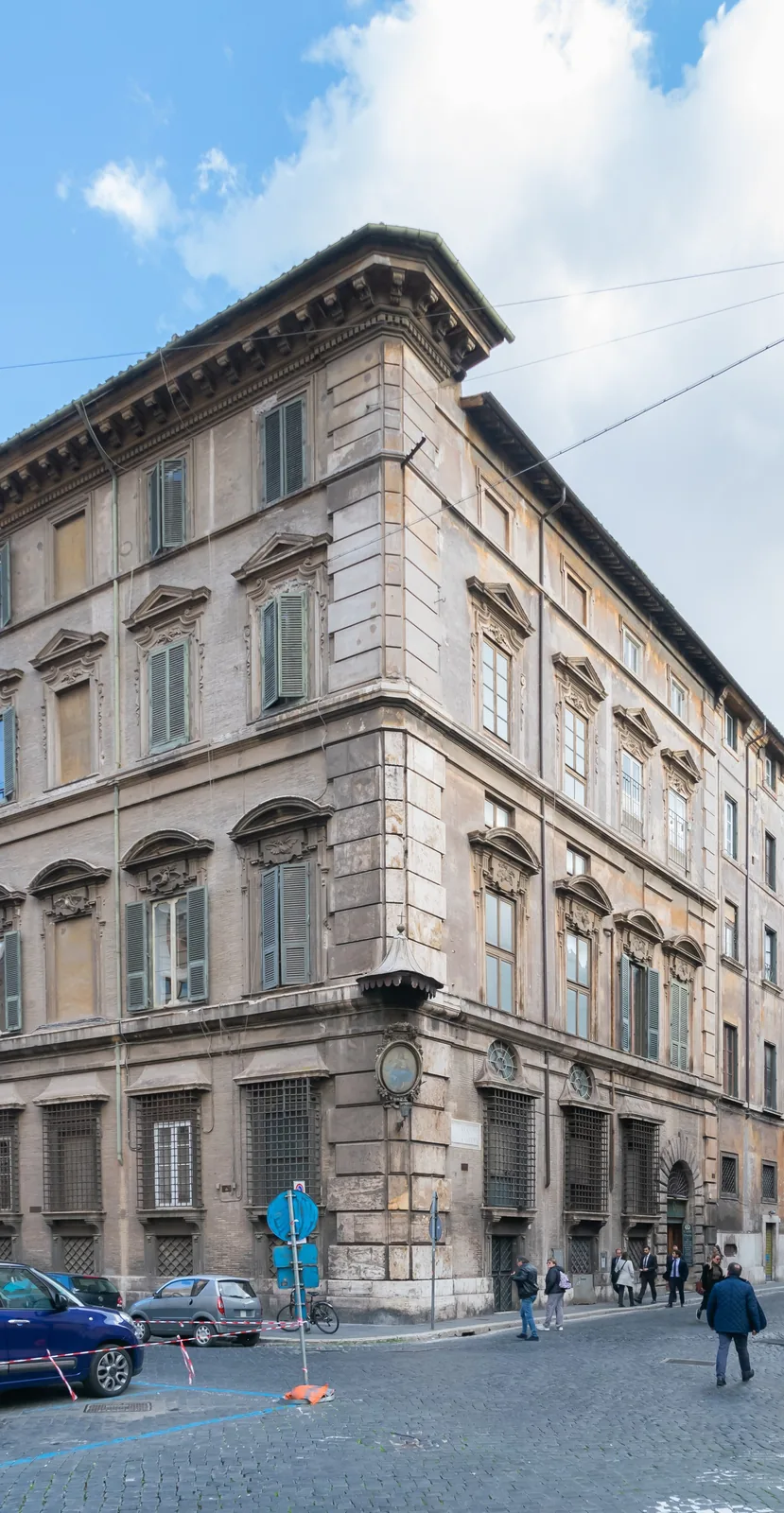 Facade of Palazzo Doria Pamphilj on Via del Corso, Rome