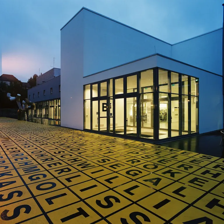 Exterior of the Berlinische Galerie, a converted glass warehouse on Alte Jakobstraße in Kreuzberg