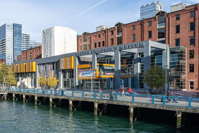 Exterior of Boston Children's Museum on Congress Street beside Fort Point Channel, Boston