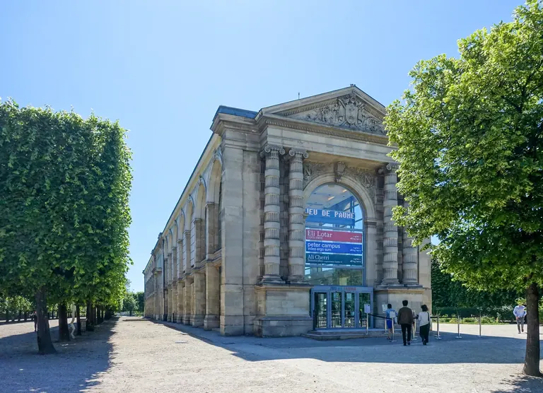The Jeu de Paume pavilion at the edge of the Tuileries Gardens, Paris