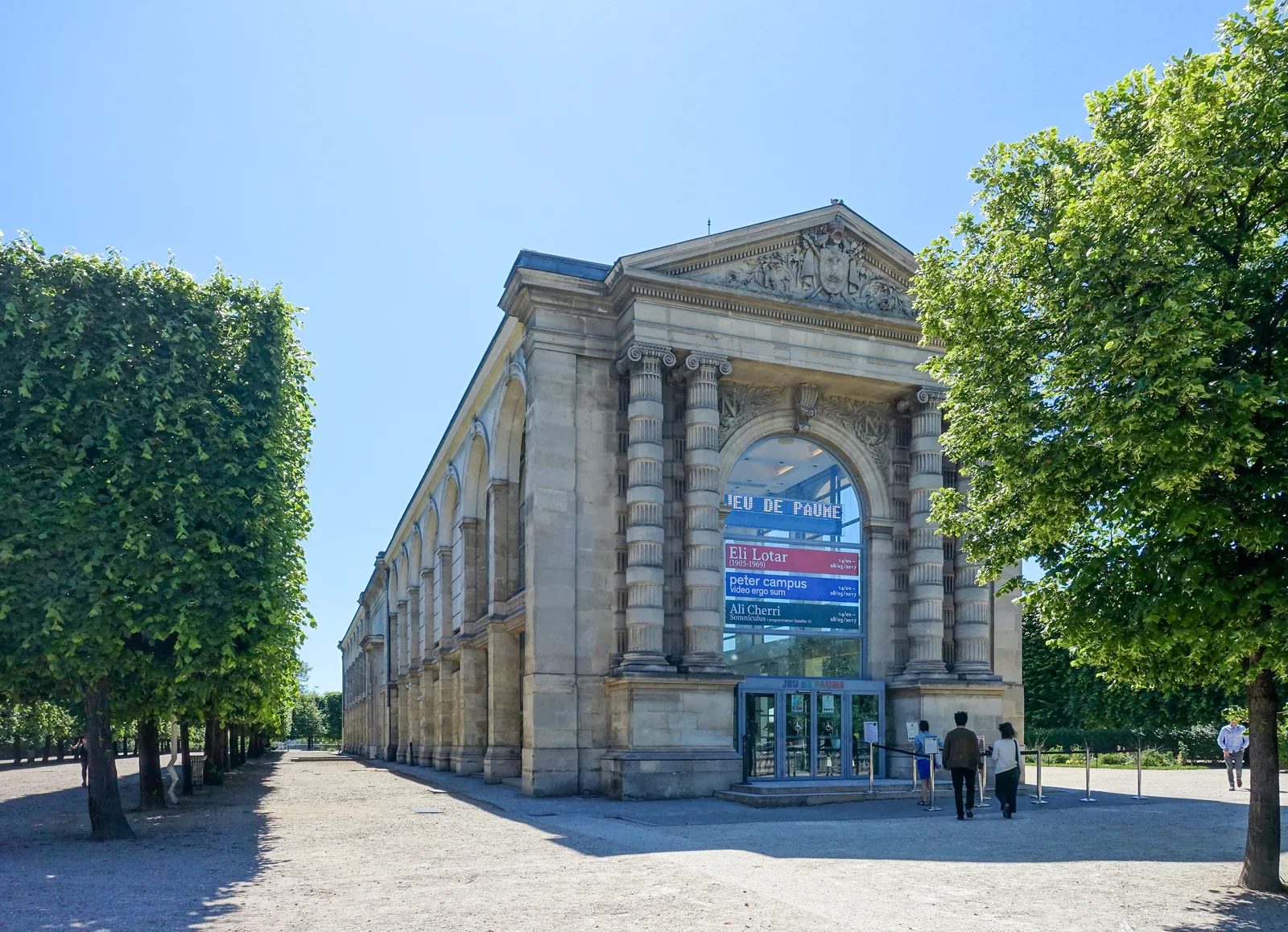 The Jeu de Paume pavilion at the edge of the Tuileries Gardens, Paris