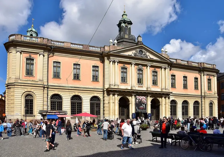 Le bâtiment de la Bourse (Börshuset), sur Stortorget à Stockholm, qui abrite le Nobel Prize Museum