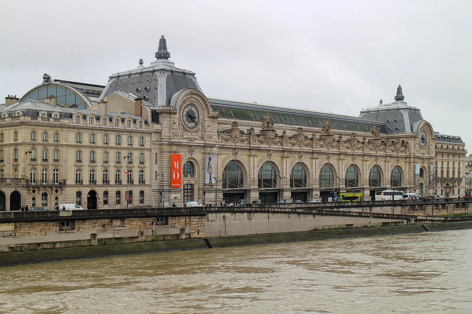 Exterior of the Musée d'Orsay, the former Gare d'Orsay railway station on the Left Bank of the Seine in Paris