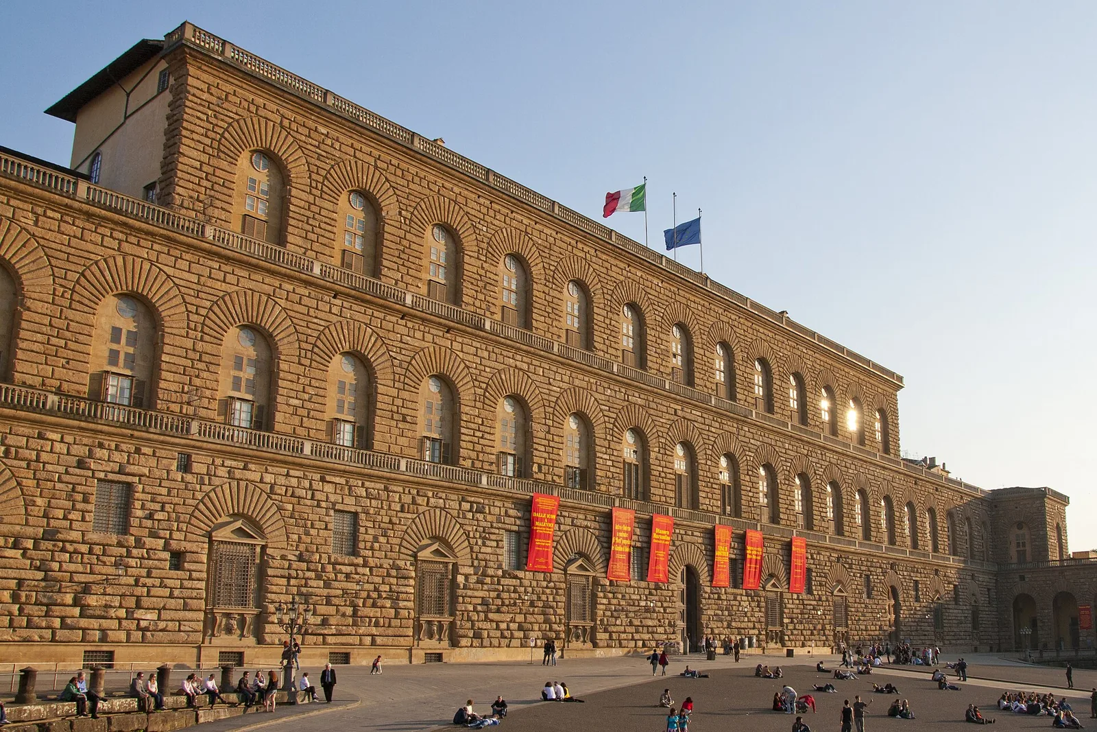 Palazzo Pitti facade in the late afternoon, Florence