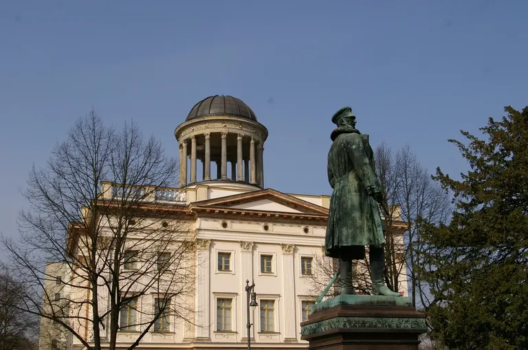 The domed western Stüler building of the Museum Berggruen on Schloßstraße, Berlin-Charlottenburg