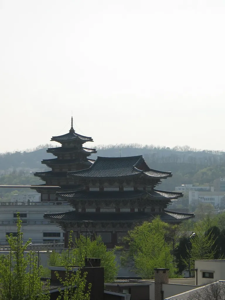 Exterior of the National Folk Museum of Korea on the Gyeongbokgung Palace grounds in Seoul
