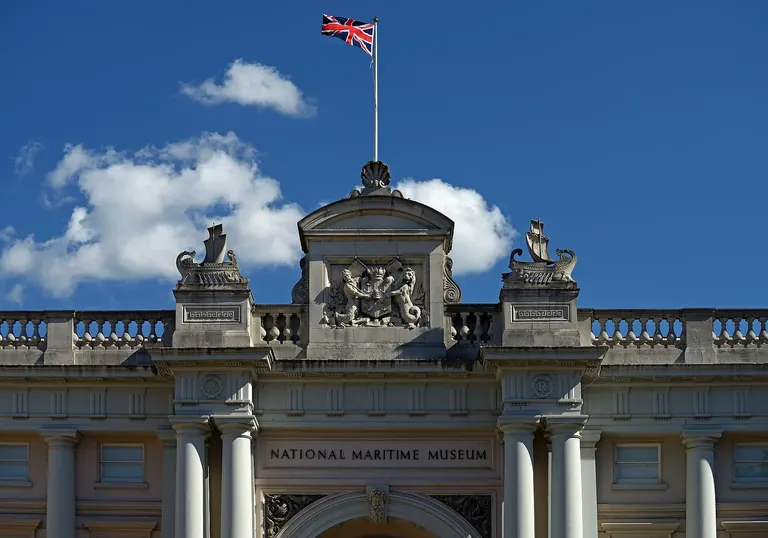 Le National Maritime Museum, à Greenwich, avec sa colonnade